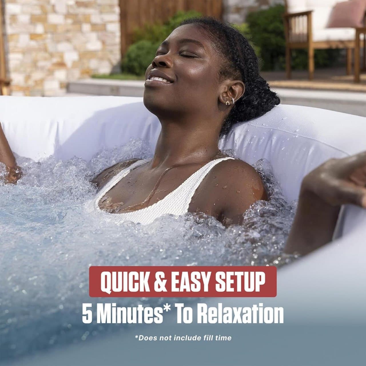 Coleman Miami inflatable hot tub setup