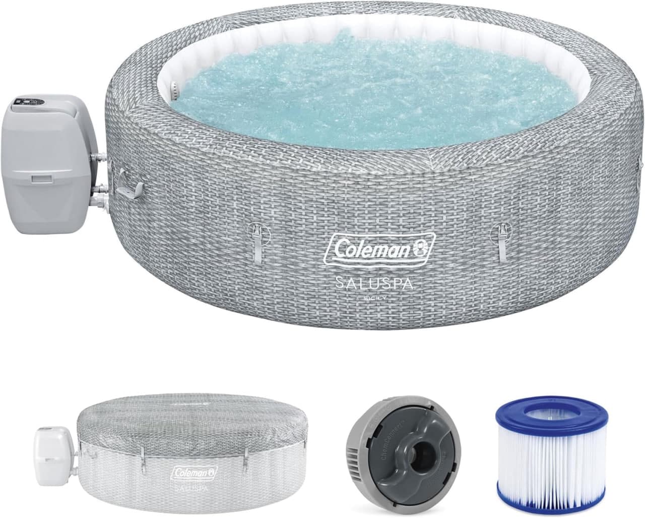 Coleman Sicily inflatable hot tub with app control panel